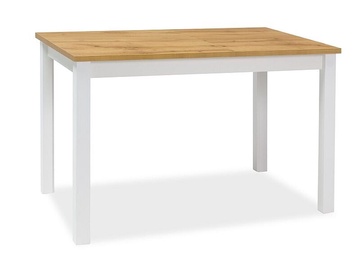 Pusdienu galds Signal Meble Scandinavian Adam, balta/ozola, 1000x600x750mm