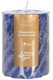 Home4you Candle Pure Colour D6.8xH9.5cm Blue