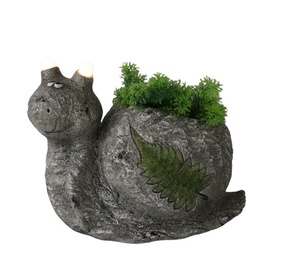 Декоративный горшок улитка 07HY0556-34, 34 см x 17.5 см x 26 см, серый