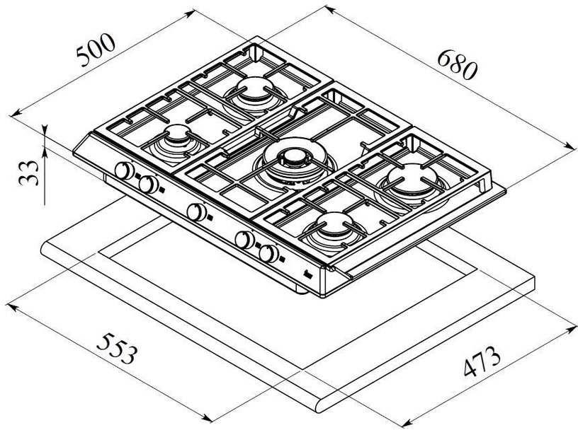 Газовая плита Teka EX 70.1 5G AI AL DR