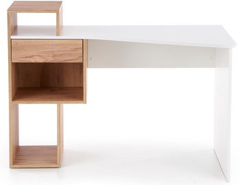 Rakstāmgalds Conti Desk With Shelves, balta/ozola