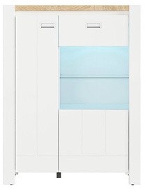 Black Red White Dreviso Cabinet White Glass 95x124x41.5cm