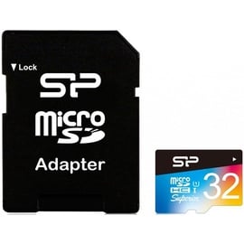 Atmiņas karte Silicon Power 32GB Superior Colorful microSDHC UHS-I U1 Class 10 w/ Adaptor