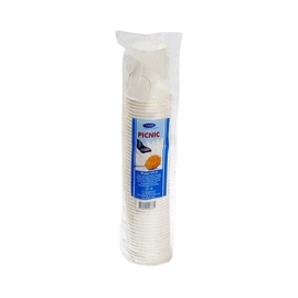 Papptopsid sangaga 175ml valge 50tk