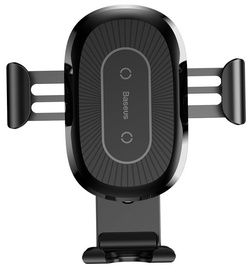 Baseus Heukji Gravity Car Holder With Qi Charger Black
