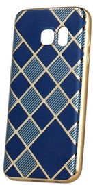 Mocco Geometric Plating Back Case For Samsung Galaxy S6 Blue/Gold