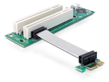 Adapteris Delock RISER CARD PCI EXPRESS X1 2 X PCI 32 BIT 5 V WITH FLEXIBLE CABLE 9 CM LEFT INSERTION