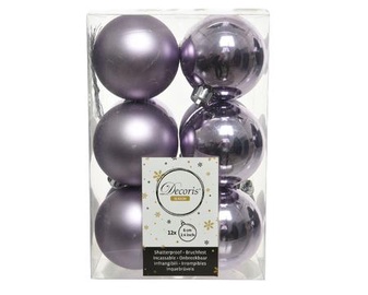 Елочная игрушка Decoris 21841 Purple, 60 мм, 12 шт.