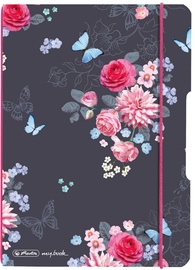 Записная книжка Herlitz Ladylike Flowers, в клеточку, A5, 40 листов