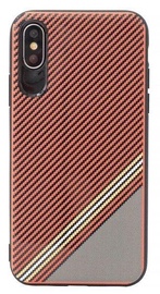 Mocco Trendy Grid And Stripes Pattern 1 Back Case For Samsung Galaxy S8 Plus Red