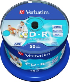 Datu nesējs Verbatim, 700 MB, 50gab.