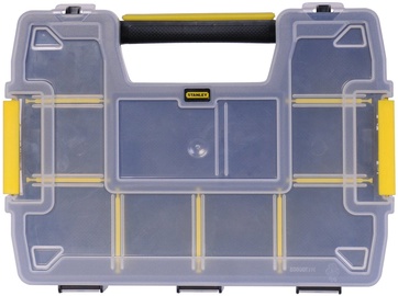 Ящик для инструментов Stanley, 29.5 см x 21.5 см x 6.5 см, прозрачный/черный/желтый