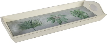 Home4you Serving Tray Palm Leaf 83796 52x19cm White