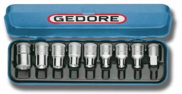 Gedore Screwdriver Bit Socket Set TX 19 E-09 1/2" 9pcs