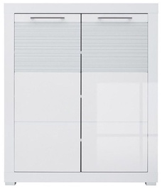 Batų spintelė Black Red White Flames White Gloss, 920x370x1100 mm
