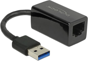 Adapteris Delock USB Type-A Male to Gigabit LAN 10/100/1000Mbps RJ-45, USB 3.1, 0.13 m, juoda