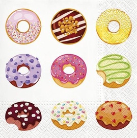Paw Decor Collection Tasty Donuts Napkins 33x33cm