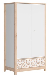 Black Red White Timon Wardrobe White/Beech