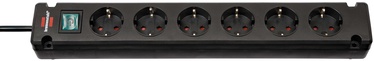 Удлинитель Brennenstuhl Bremounta H05VV-F 3G1.5 6 Way 3m Black