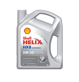 Масло для двигателя автомобиля Shell Helix HX8 5W - 30, синтетический, для легкового автомобиля, 4 л