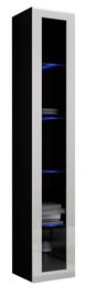 Cama Meble Vigo 180 Glass Case Black/White Gloss