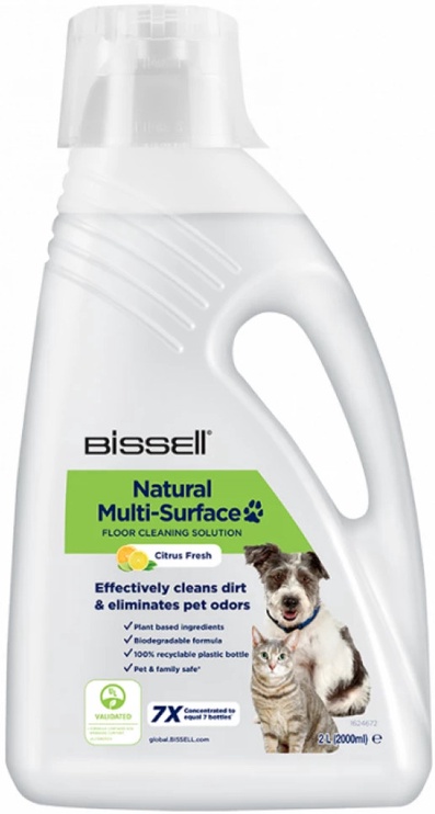 Grīdas mazgāšanas līdzeklis Bissell Natural Multi-Surface, laminātam/akmeņainām virsmām/koks, 2 l