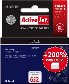 Rašalinio spausdintuvo kasetė ActiveJet Cartridge AH-652BR For HP 20ml Black