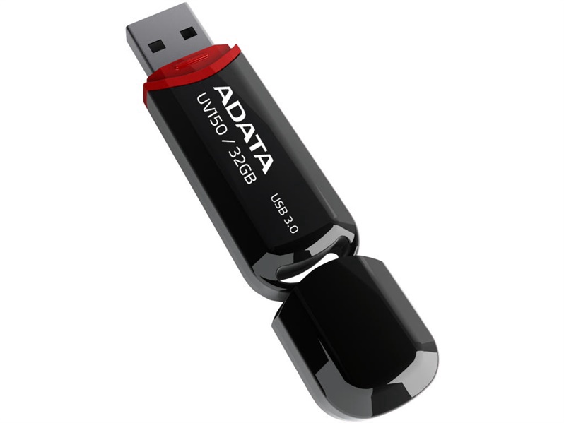 USB zibatmiņa Adata UV150, melna, 32 GB