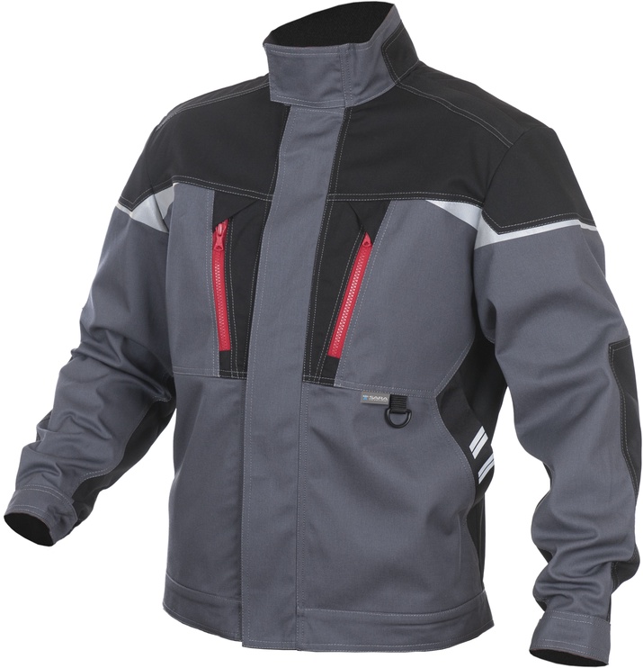 Рабочая куртка Sara Workwear Expert 10437, черный/серый, хлопок/полиэстер, LS размер