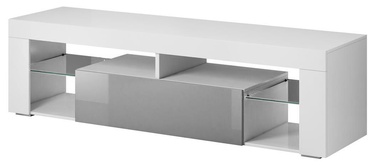 TV-laud Vivaldi Meble Everest 2, valge/hall, 1400x330x505 mm