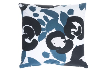 Spilvens 4living cushion, melns-ziedu raksts