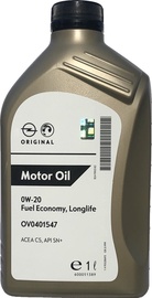 Mootoriõli GM FE Longlife 0W - 20, sünteetiline, sõiduautole, 1 l