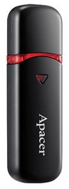 USB atmintinė Apacer AH333, juoda, 64 GB