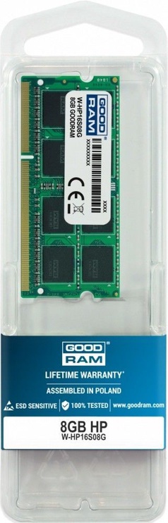 Operatyvioji atmintis (RAM) Goodram W-HP16S08G, DDR3 (SO-DIMM), 8 GB, 1600 MHz