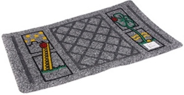 Durvju paklājs Verners Smart 811-000, sarkana/zaļa/pelēka, 700 mm x 400 mm