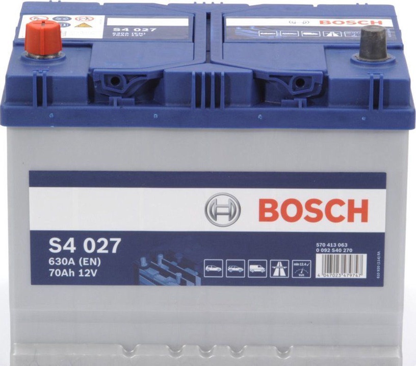 Аккумулятор Bosch S4 027, 12 В, 70 Ач, 630 а