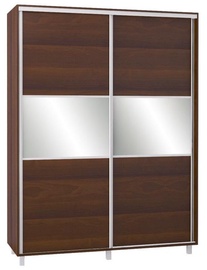 Bodzio SZP180W Sliding Wardrobe w/ Mirror 180x240cm Walnut