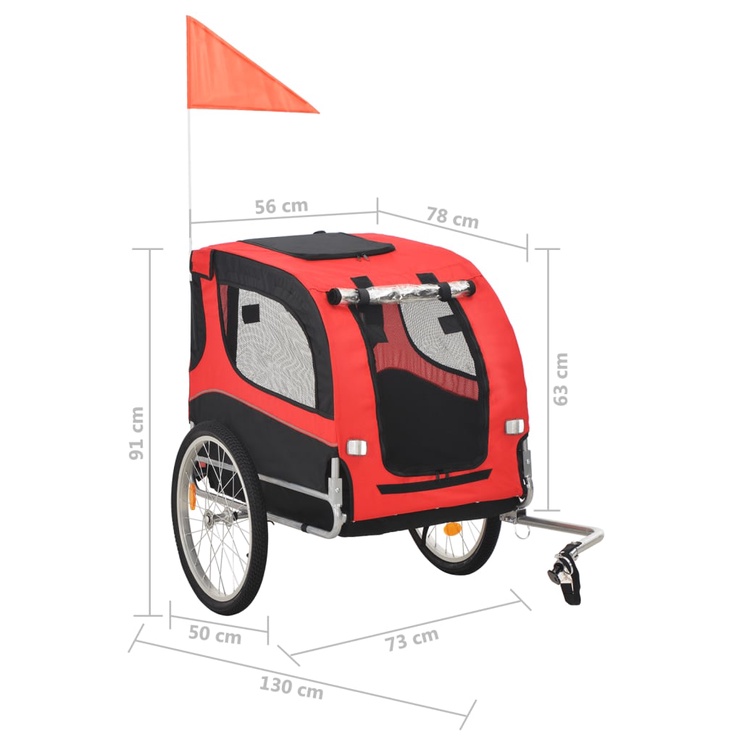 Коляска для транспортировки животных VLX 91765, 75.5 см x 57 см x 65 см