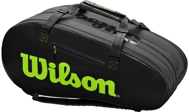 Спортивная сумка Wilson Super Tour, черный/зеленый, 330 мм x 760 мм x 360 мм