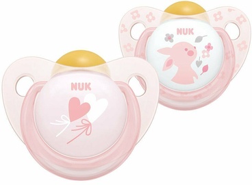 NUK Baby Rose & Blue Soothers 6-18 2pcs Pink