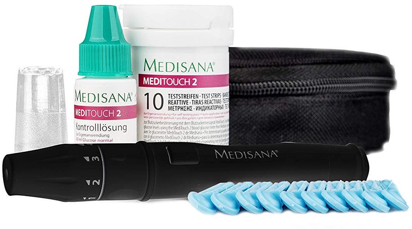 Glikometrs Medisana, 50 mm x 98 mm x 11 mm