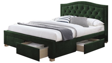 Signal Meble Electra Velvet Bed 160x200cm Green