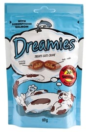 Kārumi kaķiem Dreamies Snacks, lasis, 0.06 kg