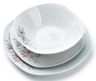 Mondex Blossom Dinner Set White 18pcs
