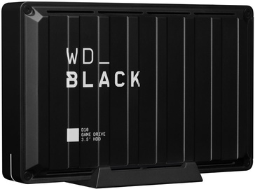 Cietais disks Western Digital D10 Game Drive, HDD, 8 TB, melna
