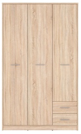 Гардероб Nepo Plus, дубовый, 118.5 см x 54.5 см x 197 см