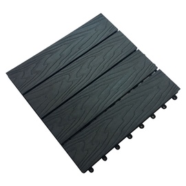 ДПК плитка для террасы, 30 см x 30 см x 2.2 см, серый
