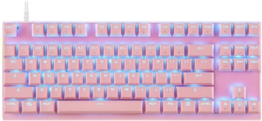 Klaviatūra Motospeed CK82 TKL Mechanical Gaming Keyboard Pink US Red Switch