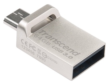USB atmintinė Transcend Jetflash 880 OTG, USB 3.0, 64 GB