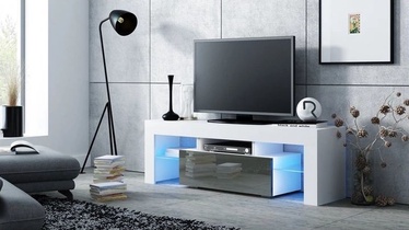 TV staliukas Pro Meble Milano 130 White/Grey, 1300x350x450 mm